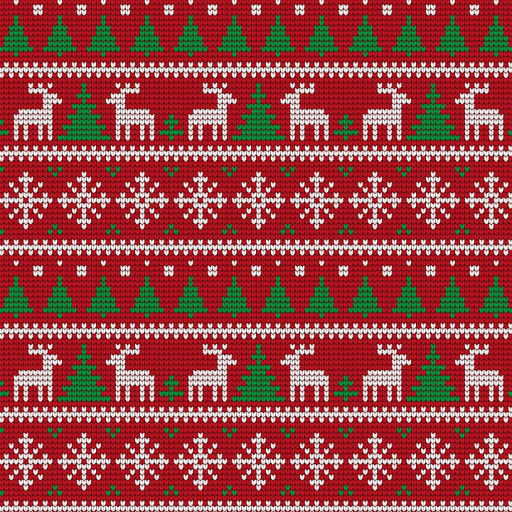 All Christmas Digital paper of Red Christmas Knit Fabric Pattern with D… seamless PBR texture preview
