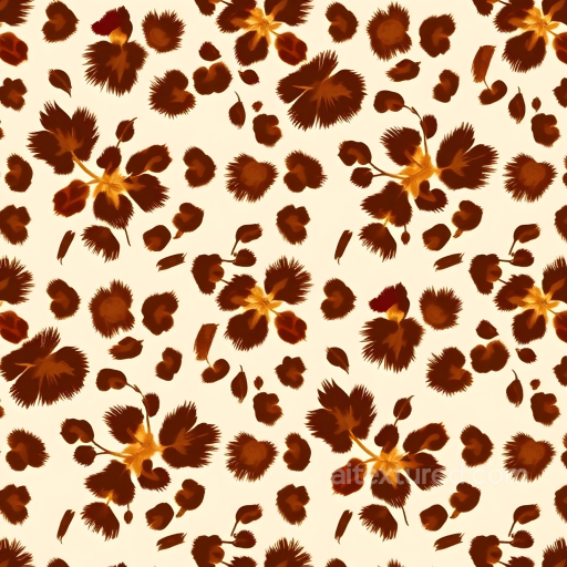 Leopard Print Fabric Texture with Brown and Tan Pattern seamless Leopard Print PBR texture