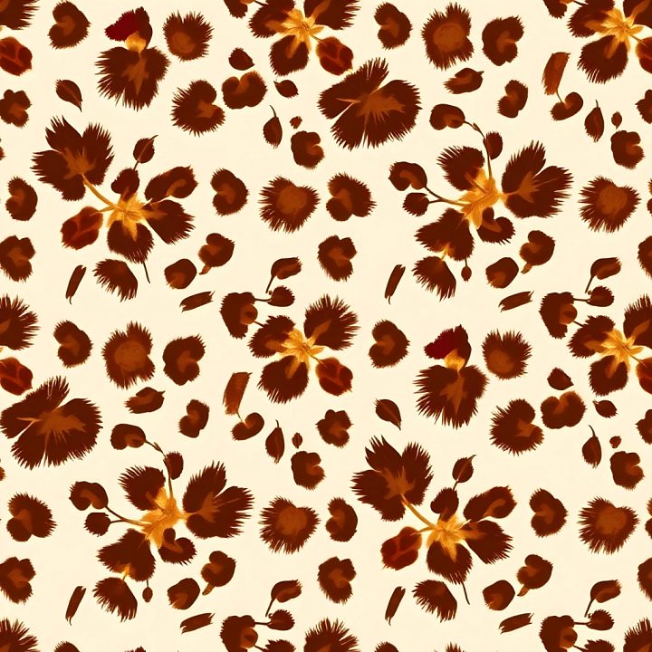 Leopard Print Fabric with Brown and Tan Pattern seamless PBR texture preview
