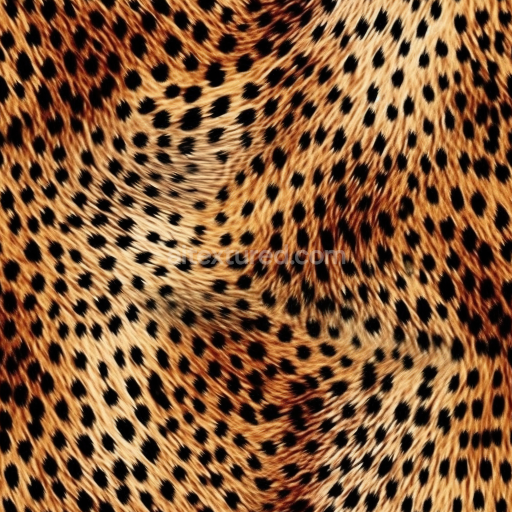 Seamless 3D PBR Leopard Print Fur Texture with Natural Spots and Warm Tones