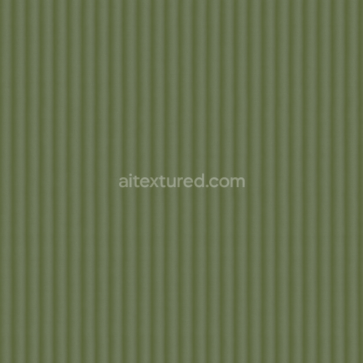 Seamless 3d texture pbr 8k matte finish olive green corrugated plastic furniture surface