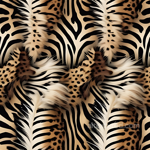 Detailed Leopard Print Fur Pattern Seamless Texture with Zebra Stripes seamless Leopard Print PBR texture