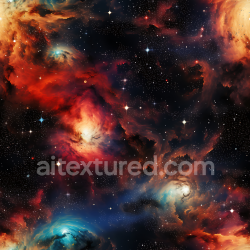 seamless Seamless 3D PBR Space Texture Featuring Vibrant Nebula Clouds and Starfield texture 8k free download PBR