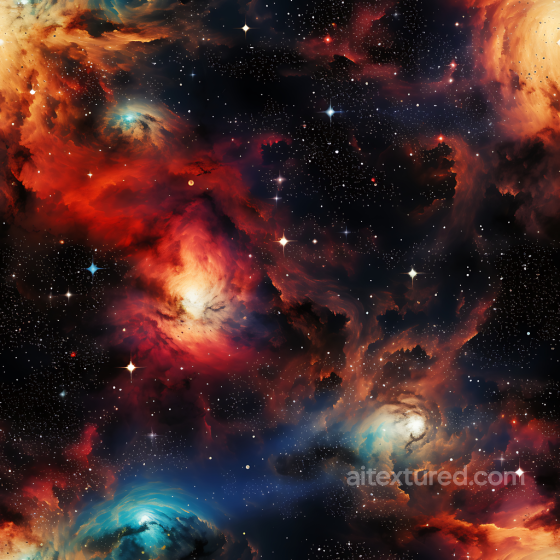 Space Texture Featuring Vibrant Nebula Clouds and Starfield Star, space, planets texture preview
