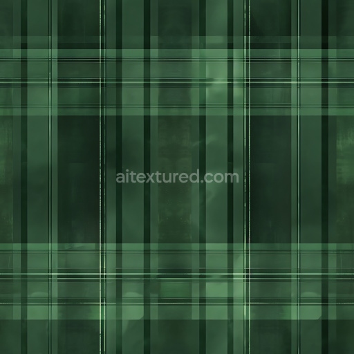 Seamless 3D Green Plaid Metal PBR Texture with Subtle Panels and Grain