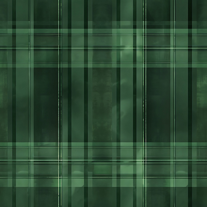 Green Plaid Metal with Subtle Panels and Grain seamless PBR texture preview