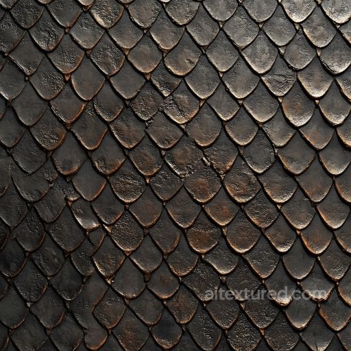 skin PBR texture featuring dark reptilian scale details with natural roughness seamless Skin PBR texture