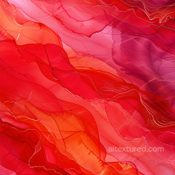 Alcohol Ink PBR Texture with Vibrant Red and Pink Fluid Waves Alcohol ink texture preview