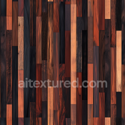 seamless Seamless 3D PBR Texture of Dark Mixed Wood Floorboards with Rich Grain texture 8k free download PBR