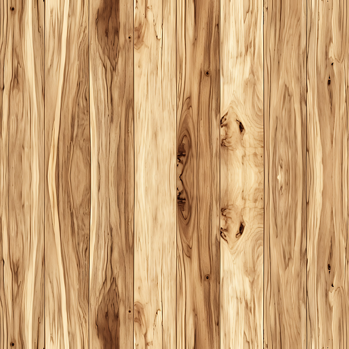 Hickory Wood Planks with Natural Knots and Grain seamless PBR texture preview