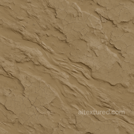Of Muddy Terrain Surface With Mud Sedimentation And Mud Drying seamless Mud PBR texture