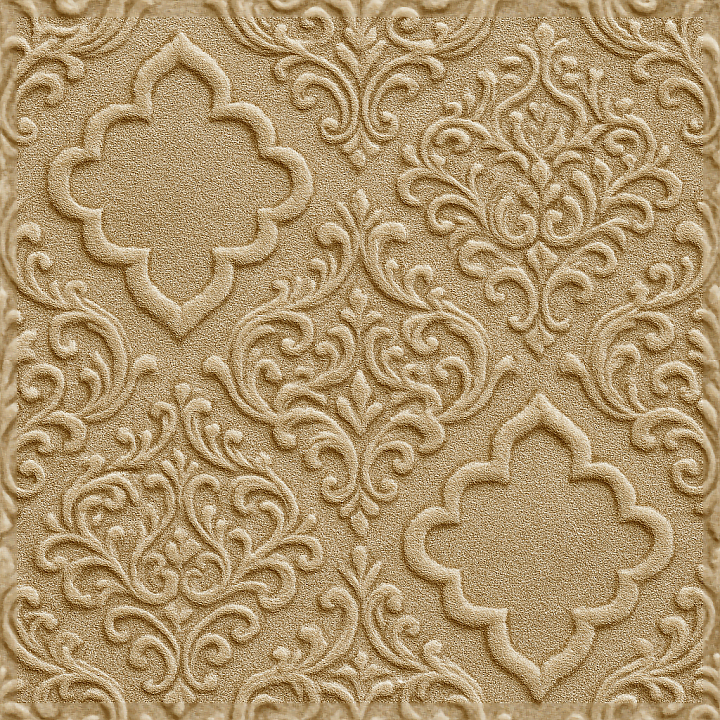 Quatrefoil Arabesque Wallpaper With Raised Velvet Weave Finish seamless PBR texture preview