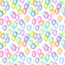 seamless Seamless 3D PBR Texture of Colorful Watercolor Birthday Balloons Pattern texture 8k free download PBR