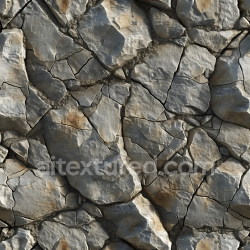 seamless Seamless 3D Rough Cracked Stone Wall PBR Texture with Natural Color Variations texture 8k free download PBR