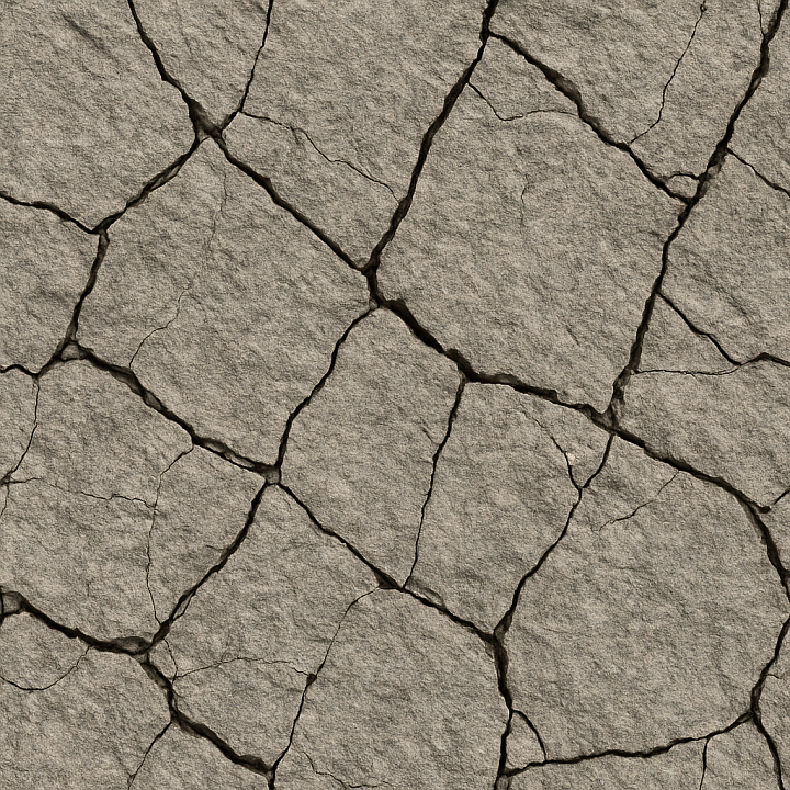 Cracked Stone seamless PBR texture preview
