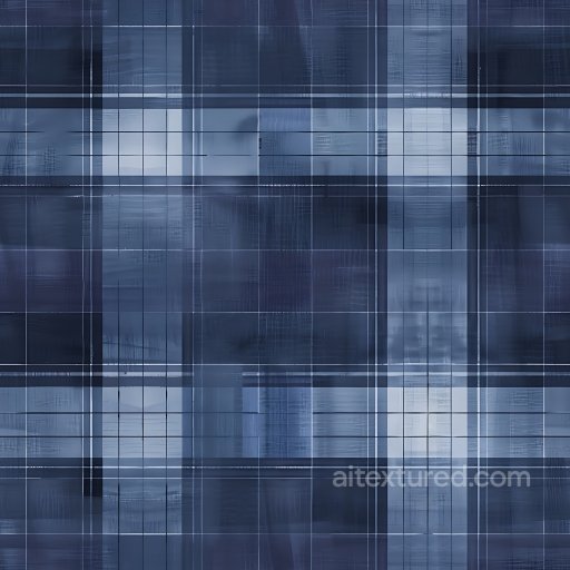 Seamless 3D PBR Texture of Soft Blue Plaid Fabric with Brush Stroke Effect texture preview