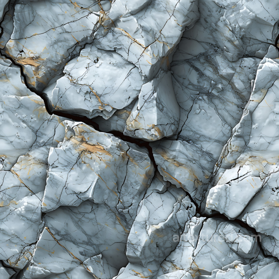 cracked marble stone PBR texture with fine gold veining and white-gray surface Stone texture preview