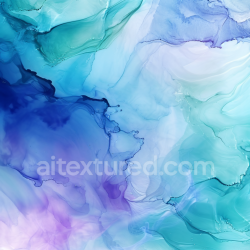 seamless Seamless 3D Alcohol Ink PBR Texture Featuring Blue, Turquoise, and Purple Fluid Swirls texture 8k free download PBR