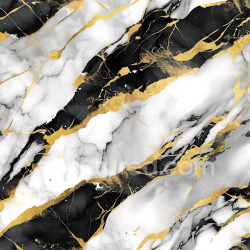 seamless Seamless 3D Black and White Marble PBR Texture with Luxurious Gold Veins texture 8k free download PBR
