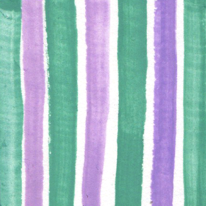 Hand-Painted Watercolor Stripes in Purple and Green seamless PBR texture preview