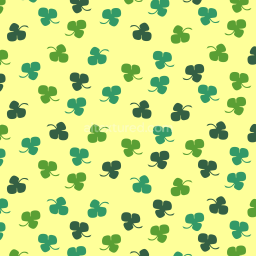 Seamless 3D PBR St Patrick Digital Paper Texture with Green Clover Pattern