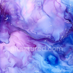 seamless Seamless 3D Alcohol Ink PBR Texture Featuring Soft Purple and Blue Fluid Swirls texture 8k free download PBR