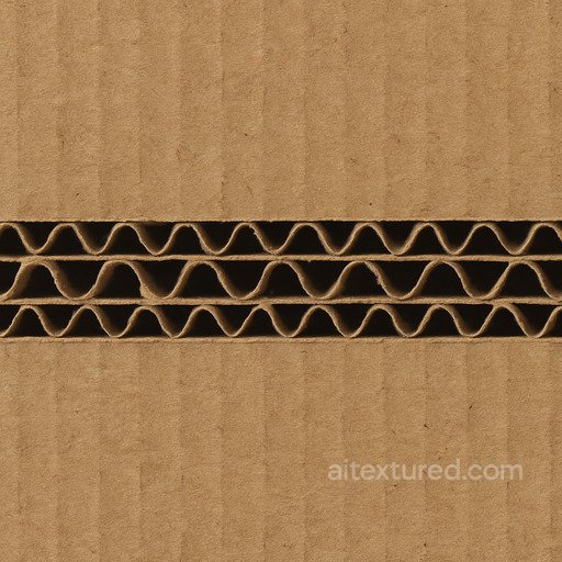 Cardboard Corrugated Cross Section seamless Paper PBR texture