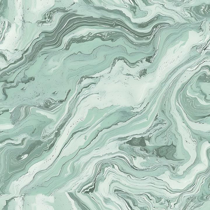 Elegant Mint Green Marble with Swirling Veins seamless PBR texture preview