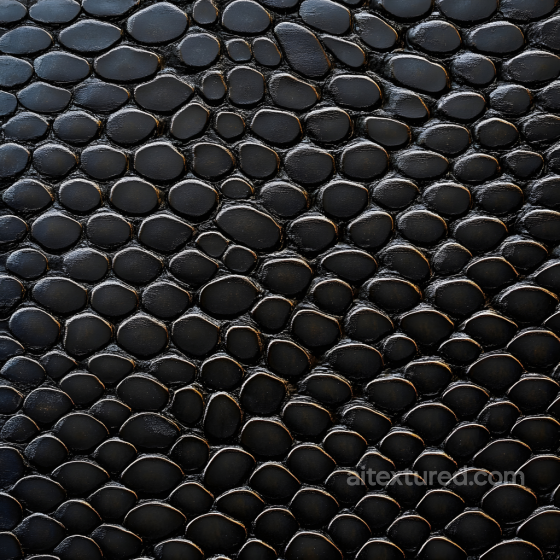 Dragon Scale Skin PBR Texture Featuring Glossy Black Rounded Scales Skin texture preview