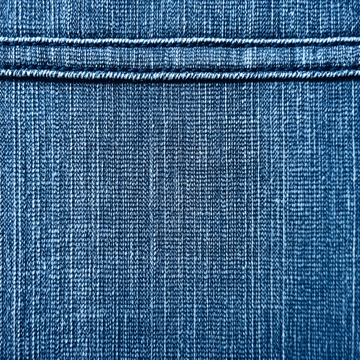 Cracked Denim Featuring Horizontal Stitch Lines and Detailed Wear seamless PBR texture preview
