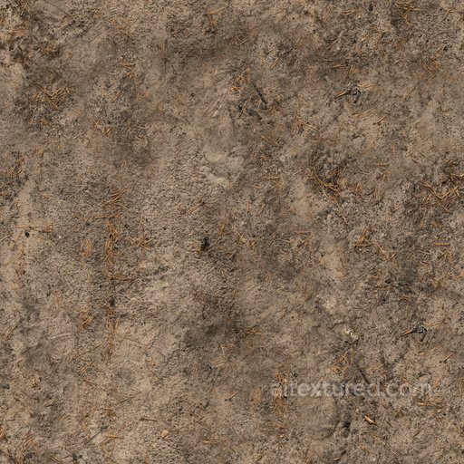 Sand-soil - Seamless Forest Sand 01 by Texture Haven - PBR 3D Texture (8K ready) texture preview