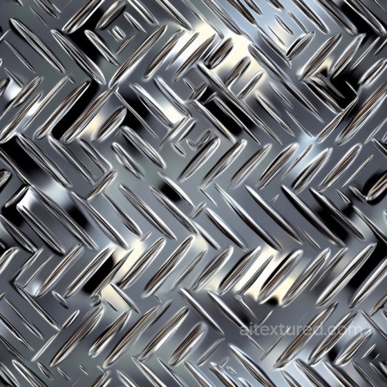 Polished Steel Diamond Plate PBR Texture with Reflective Surface Metal texture preview