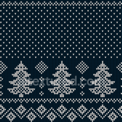 seamless Seamless 3D PBR Knitted Fabric Texture Featuring White Christmas Trees Pattern texture 8k free download PBR