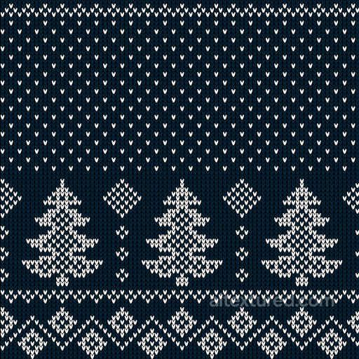 Knitted Fabric Texture Featuring White Christmas Trees Pattern seamless All Christmas Digital paper PBR texture
