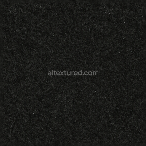 Seamless 3d texture pbr 8k black wool wool felt looped wool wool pile wool fuzz