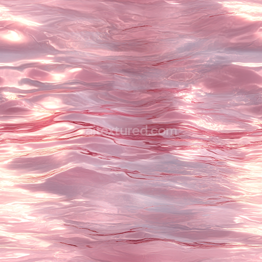 Seamless 3D PBR Texture of Smooth Pink Stylized Water Surface with Reflective Waves