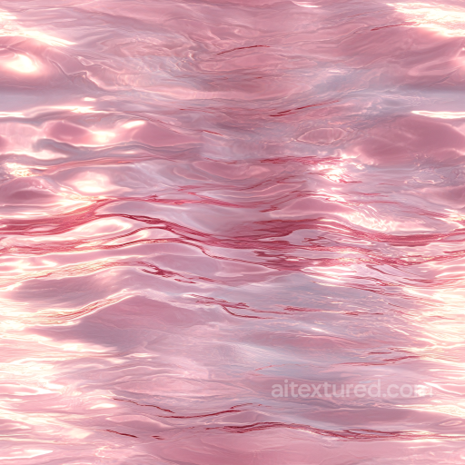 Smooth Pink Stylized Water Surface Seamless Texture with Reflective Waves seamless Water PBR texture
