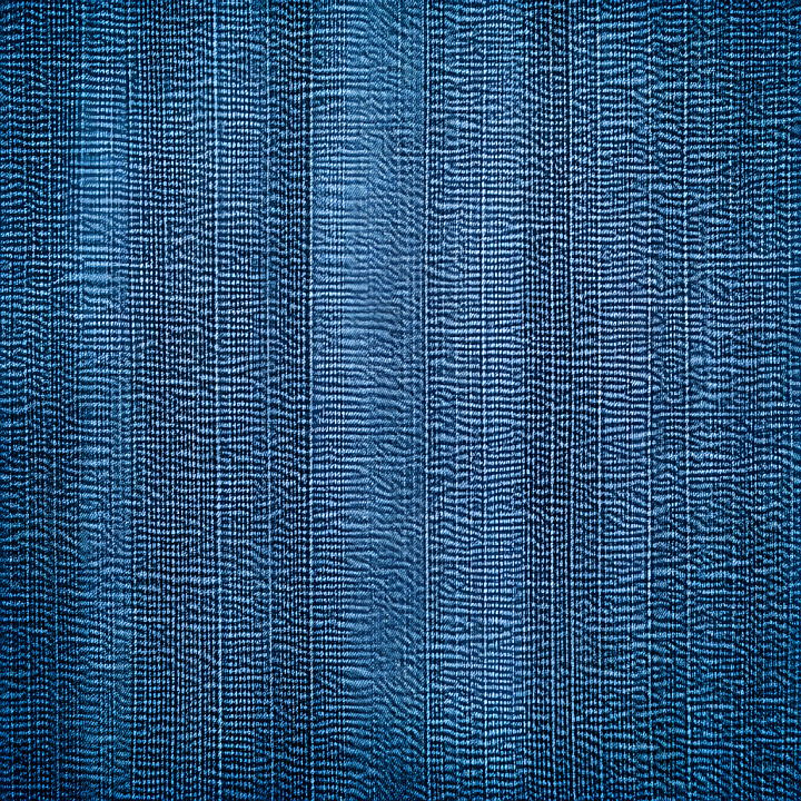 Cracked Denim Fabric in Deep Blue with Linear Fractures seamless PBR texture preview