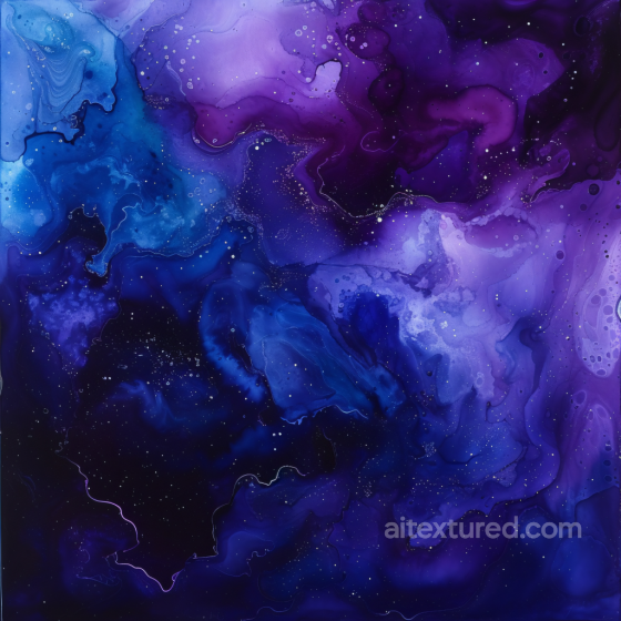 Alcohol Ink PBR Texture Featuring Navy and Purple Fluid Waves Alcohol ink texture preview