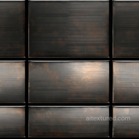Dark Brushed Steel Metal Tiles Seamless Texture with Subtle Rust Metal texture preview