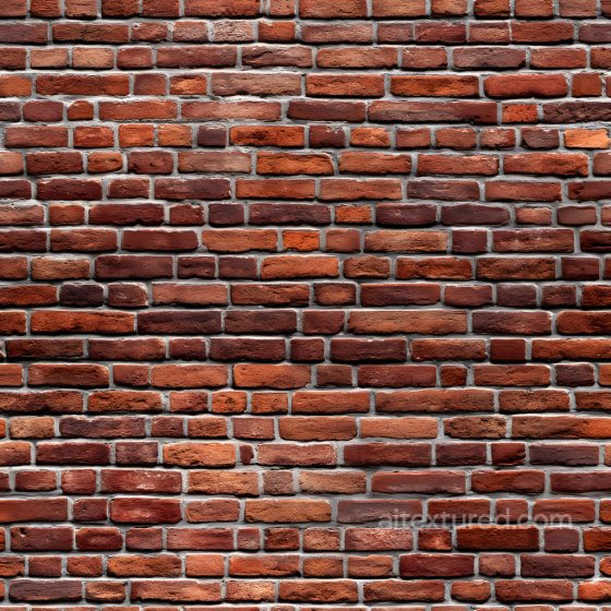 Cracked Red Brick Wall PBR Texture with Detailed Mortar Joints Brick texture preview