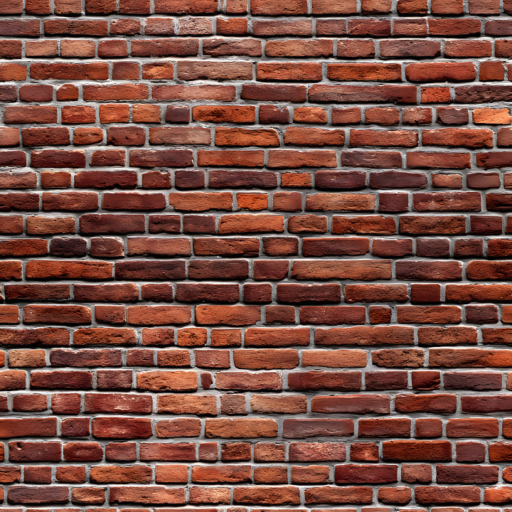 Cracked Red Brick Wall with Detailed Mortar Joints seamless PBR texture preview