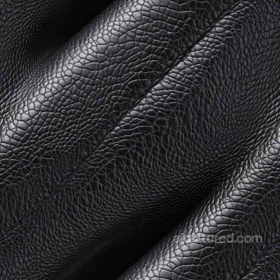 Black Crocodile Embossed Leather Texture with Glossy Finish Leather texture preview