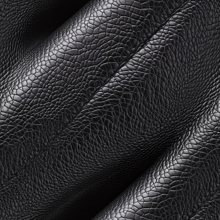 Black Crocodile Embossed Leather with Glossy Finish seamless PBR texture preview