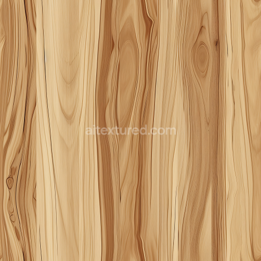 Seamless 3D Hickory Wood PBR Texture Featuring Natural Grain and Knots
