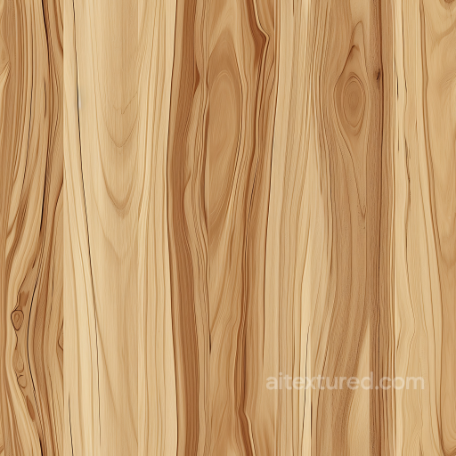 Hickory Wood PBR Texture Featuring Natural Grain and Knots seamless Wood PBR texture