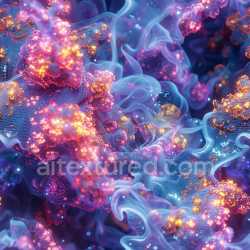 seamless Seamless 3D PBR Texture with Glossy Organic Blue and Orange Fluid Forms texture 8k free download PBR