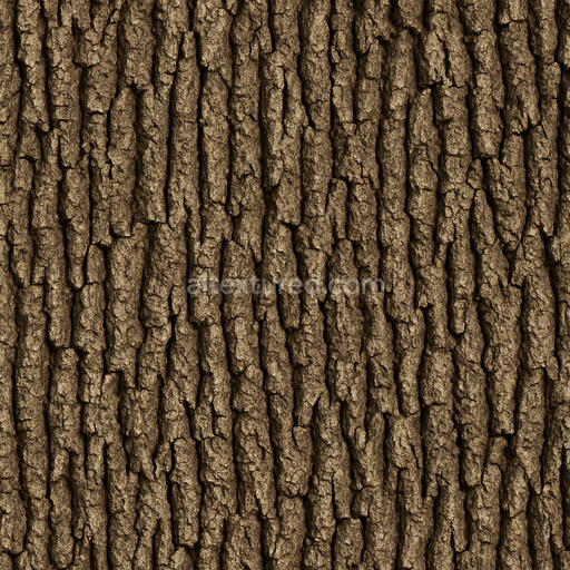 Patterned Oak Bark Texture Seamless 1024X1024