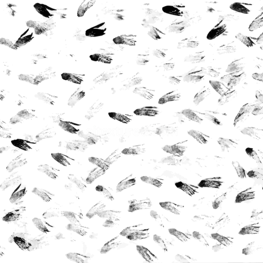 Seamless 3D PBR Texture of Stylized Black and White Feather Pattern