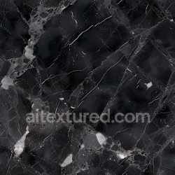 seamless Seamless 3D Black Marble PBR Texture with Bold Veins and Polished Finish texture 8k free download PBR